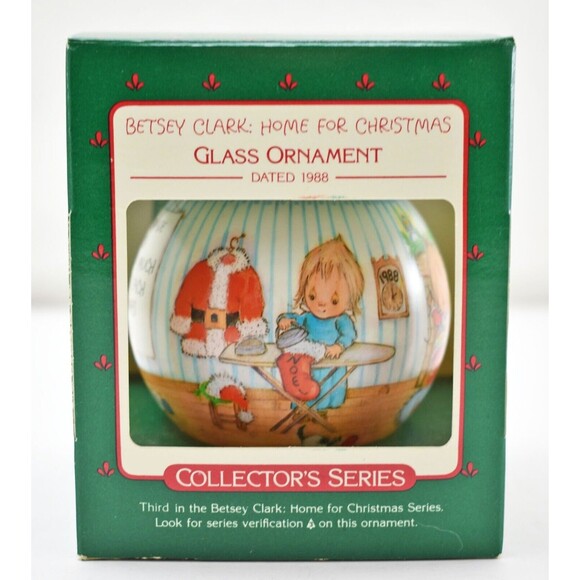 Betsey Clark Home for Christmas Vintage 1988 Glass Keepsake Ornament Hallmark - Picture 1 of 8